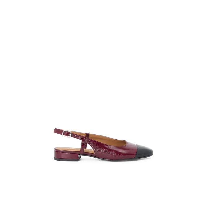 Ballerine en cuir GEORGIA cerise <span itemprop=