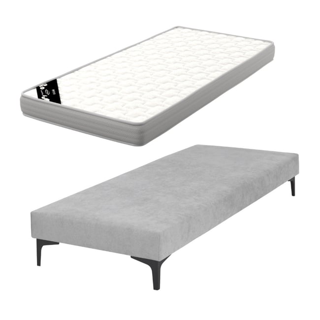 Pack sommier tapissier avec matelas Bois massif  HILIANA - AKITEN RETAIL