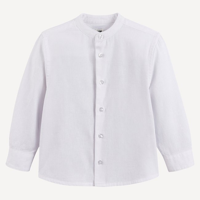 Chemise col mao, coton/lin - LA REDOUTE COLLECTIONS