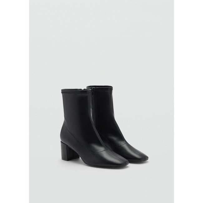 Bottines talon bloc noir <span itemprop=