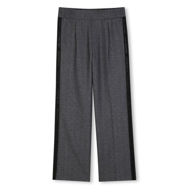 Pantalon en flanelle gris chine fonce <span itemprop=