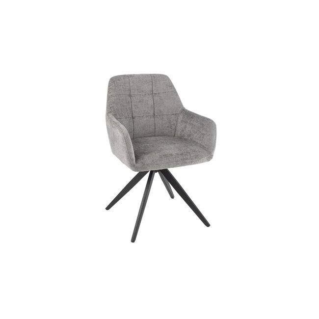 Chaises en métal et velours texturé (lot de 2) - LUCIE - HELLIN, DEPUIS 1862