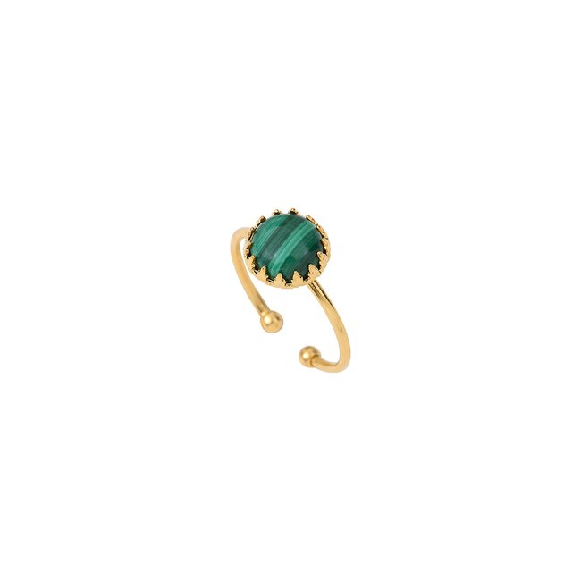 Bague cordelia malachite vert <span itemprop=