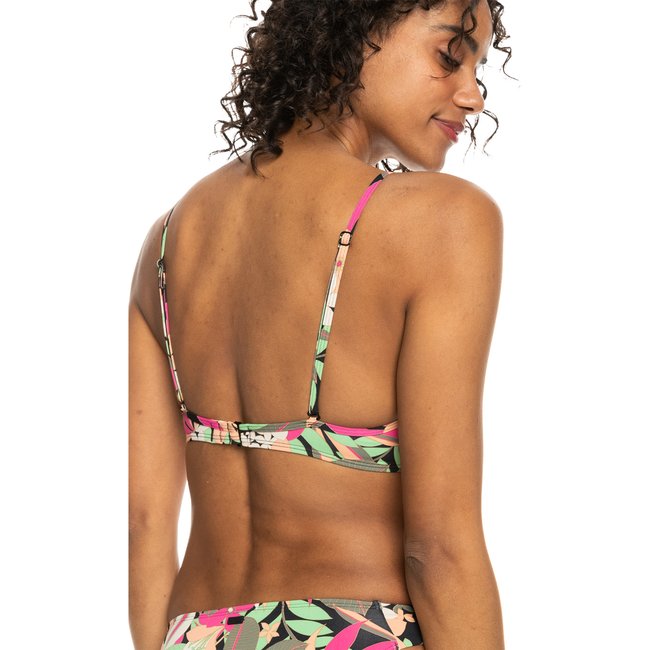 Haut de maillot de bain bikini Athletic Tri PRINTED BEACH CLASSICS. noir anthracite palm song s <span itemprop=