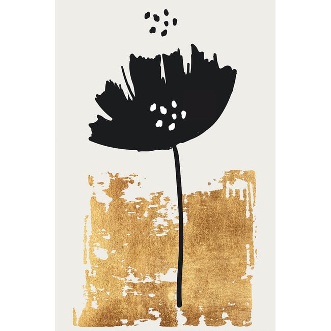 Tableau fleur pollen doré - HEXOA
