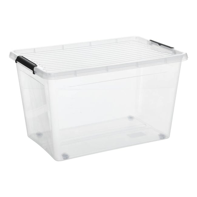 Boîte de rangement rectangulaire CLIP'N BOX Couleur transparent <span itemprop=