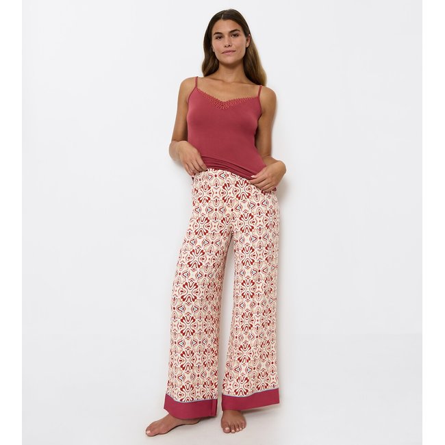 Pantalon large en modal Aura Spotlight imprimé fond blanc <span itemprop=