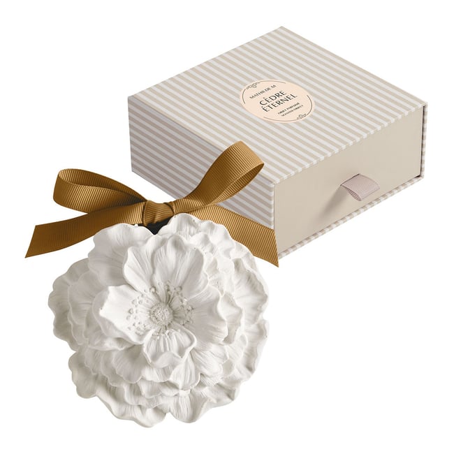 Décor parfumé Grande Fleur CÈDRE ÉTERNEL Couleur blanc <span itemprop=