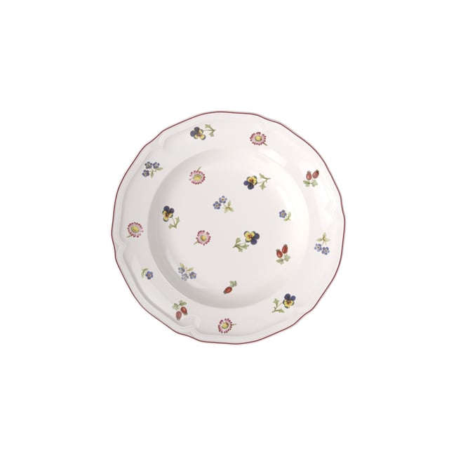 Assiette Creuse PETITE FLEUR Couleur blanc <span itemprop=
