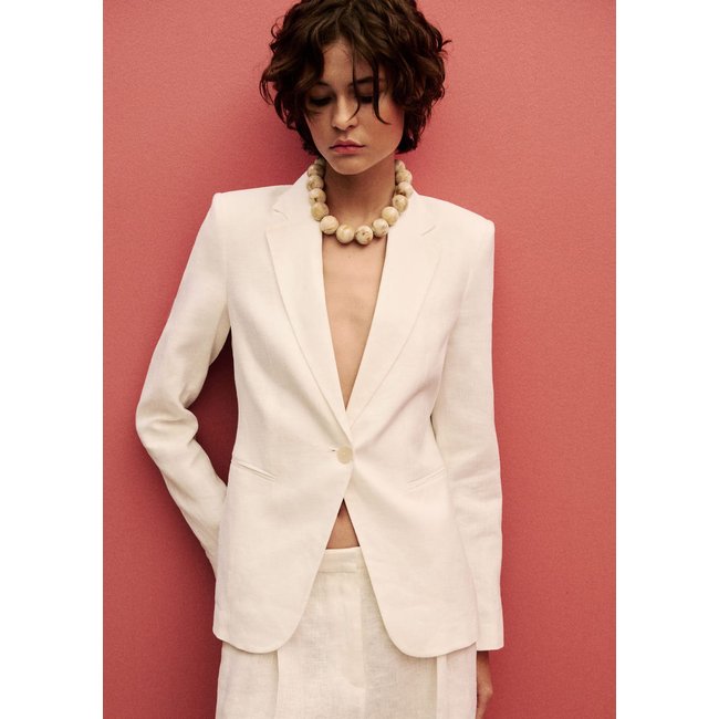 Blazer costume lin - MANGO