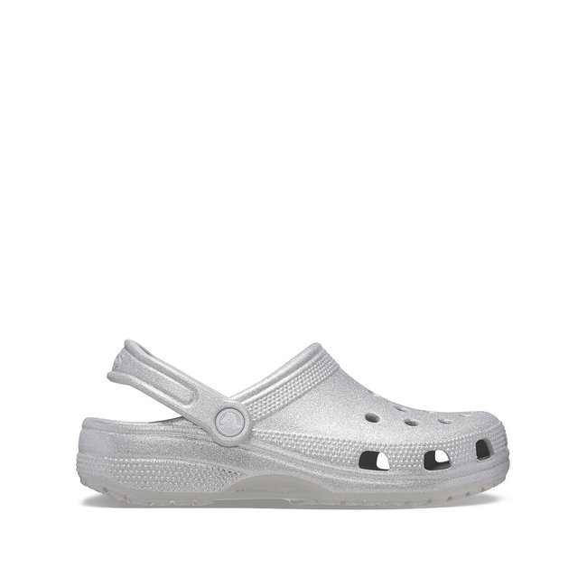Zuecos Classic plateado brillante <span itemprop=