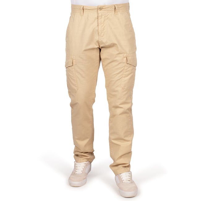 Pantalon cargo pocket line beige <span itemprop=
