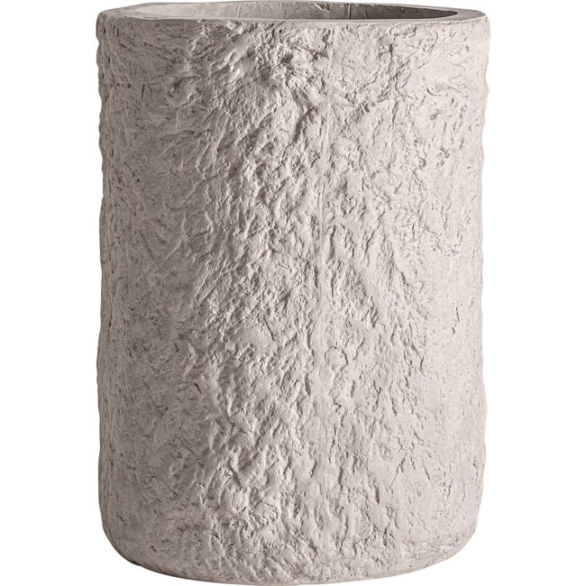 Pot de fleur en ciment texturé Couleur blanc cassé <span itemprop=