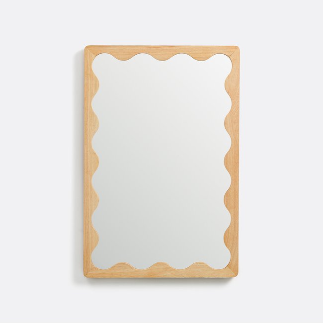 Miroir ondulé, hauteur 91 cm, Lia naturel <span itemprop=