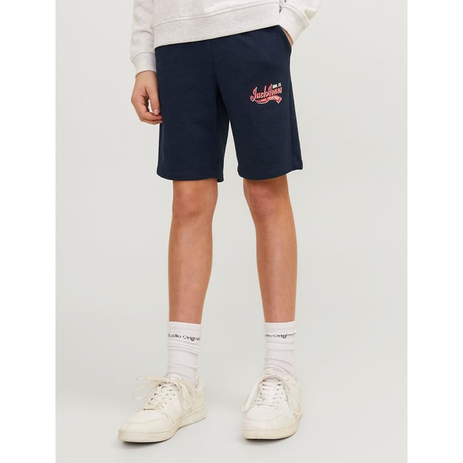 Short en molleton  bleu marine <span itemprop=