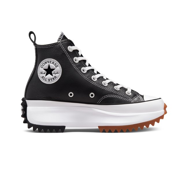 Baskets RUN STAR HIKE PLATFORM FOUNDATIONAL LEATHER noir/blanc/gomme <span itemprop=