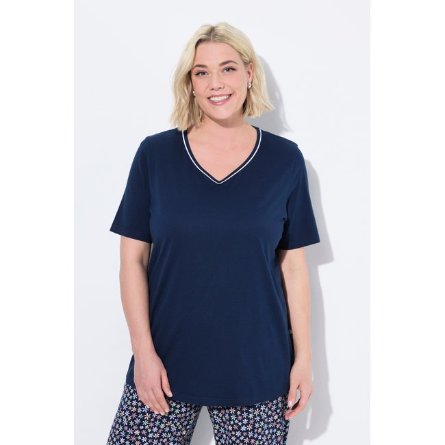 T-shirt de pyjama bleu nuit <span itemprop=