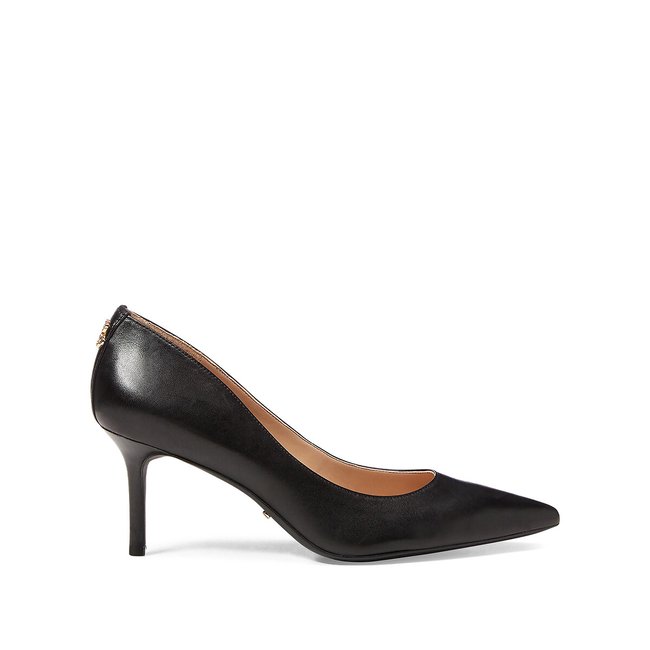 Pumps mit Pfennigabsatz schwarz <span itemprop=