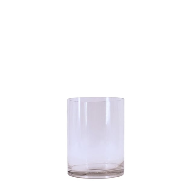 Vase cylindrique en verre, H20cm Couleur transparent <span itemprop=