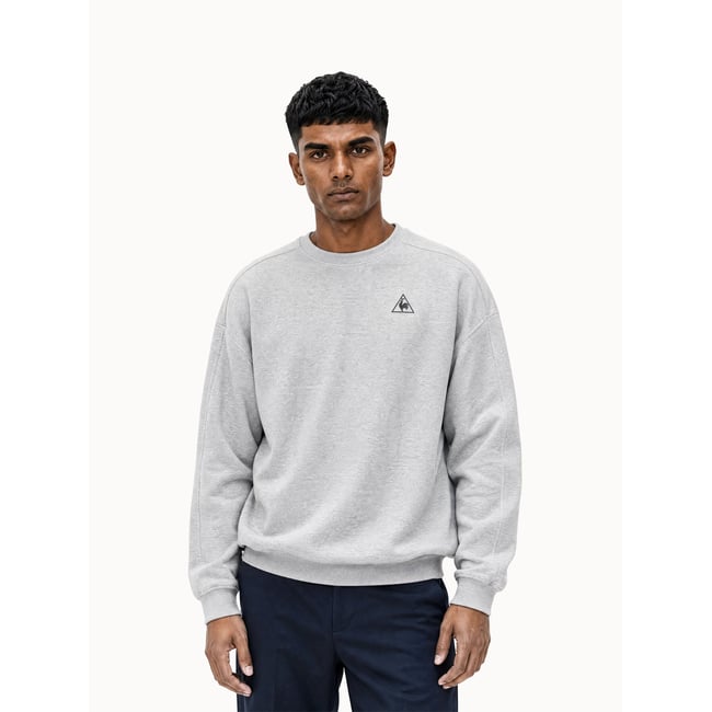 Sweat col rond relax en molleton gratté Contemporain v002232 <span itemprop=