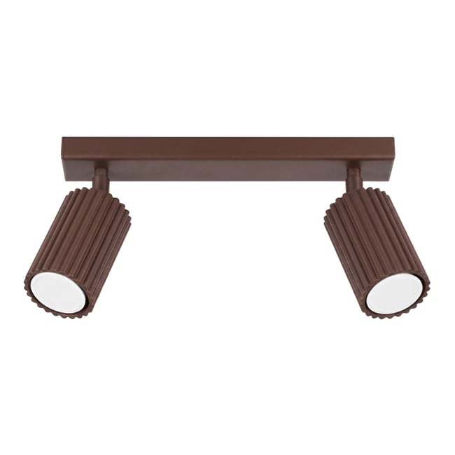 Plafonnier Aluminium Brun GU10 1 Karbon Couleur brun <span itemprop=