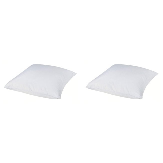 Protège oreiller coton molleton (lot de 2) Couleur blanc <span itemprop=