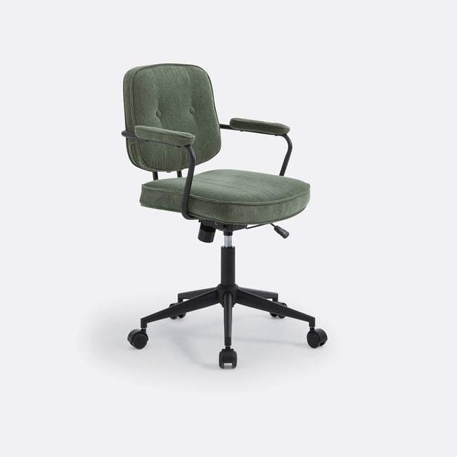 Fauteuil de bureau vintage Felipe Couleur vert kaki <span itemprop=