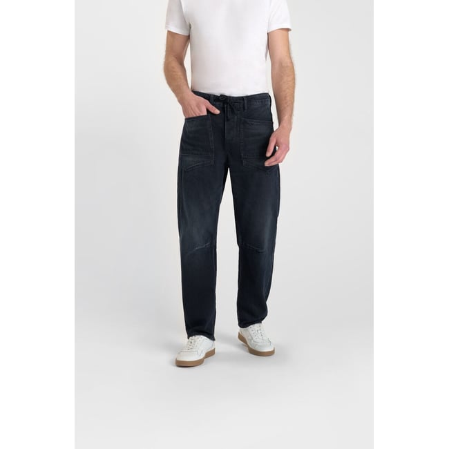 Jeans loose, large loose, longueur 34 blue / black <span itemprop=
