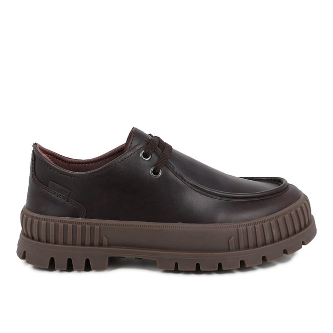 Mocassini con lacci in pelle, Pallashoxk Moc LTH marrone PALLADIUM
