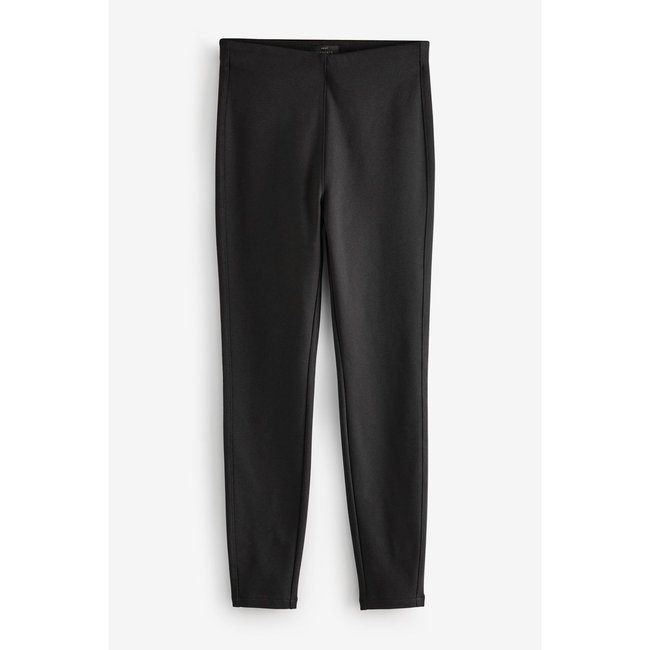 Leggings doublés en polaire noir <span itemprop=
