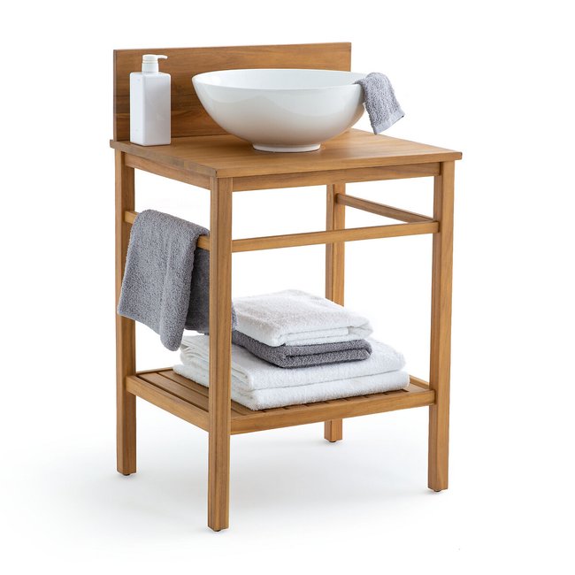 Mueble para lavabo Mercure, de acacia, 60 cm natural <span itemprop=