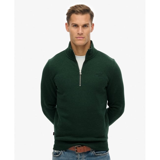 Sweatshirt Vintage Logo Demi-Zip Brodé - SUPERDRY