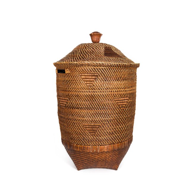 Panier à linge en rotin COLONIAL Couleur brun naturel <span itemprop=
