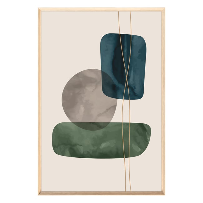 Tableau Mural Encadré Galets Abstraits Zen ABSTRAIT Couleur tableaux encadrés <span itemprop=