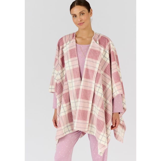 Poncho Thermolactyl violet carreaux <span itemprop=