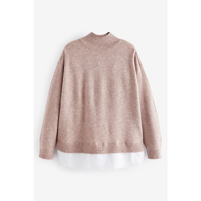 Poncho à col roulé et dos façon chemise - NEXT