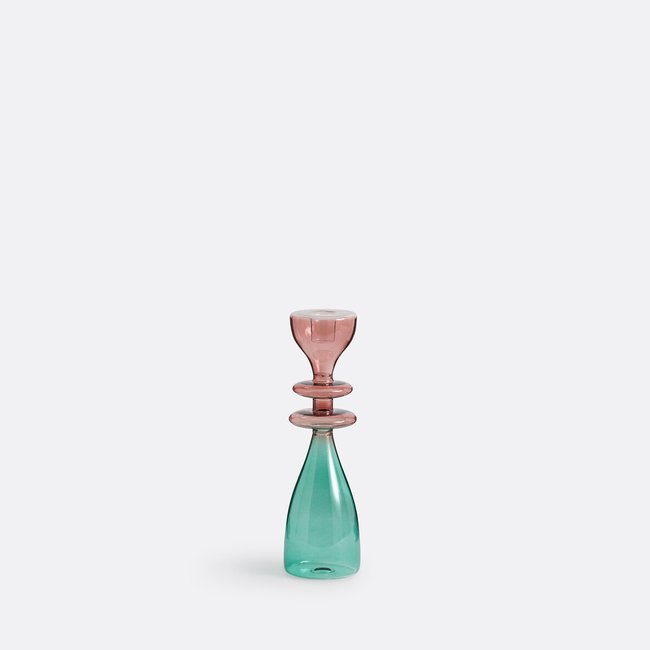 Candelabro de cristal, al. 25,5 cm, Boamia multicolor <span itemprop=