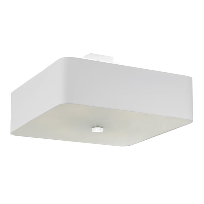 Plafonnier Tissu Blanc E27 5 Lokko Couleur blanc <span itemprop=