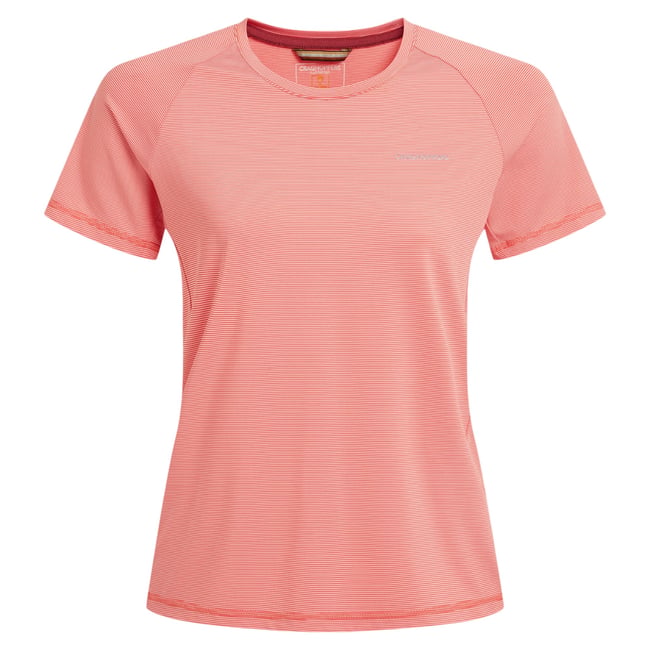T-shirt uni manches courtes ELLIE corail foncé <span itemprop=