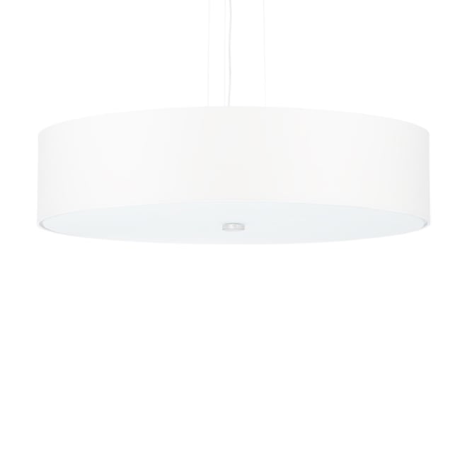 Suspension Tissu Blanc E27 5 Skala Couleur blanc <span itemprop=