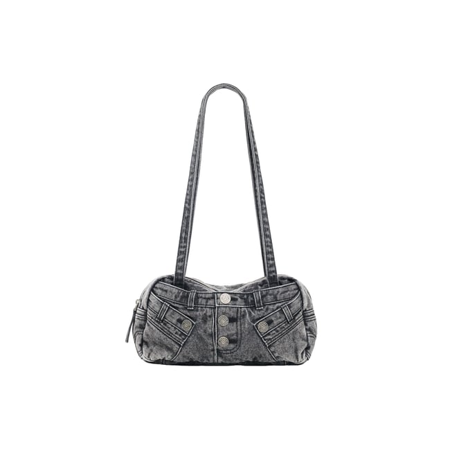 grand sac en jean noir <span itemprop=