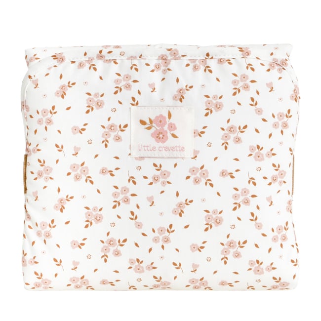 Tapis à langer de voyage coton bio THAIS rose <span itemprop=