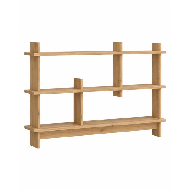 Étagère en bois d'aulne naturel Couleur naturel <span itemprop=