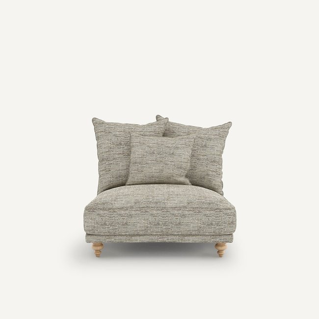 Sessel Lazare, Chevron meliert leinen <span itemprop=