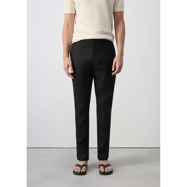 Pantalon 100 % lin slim fit - MANGO MAN