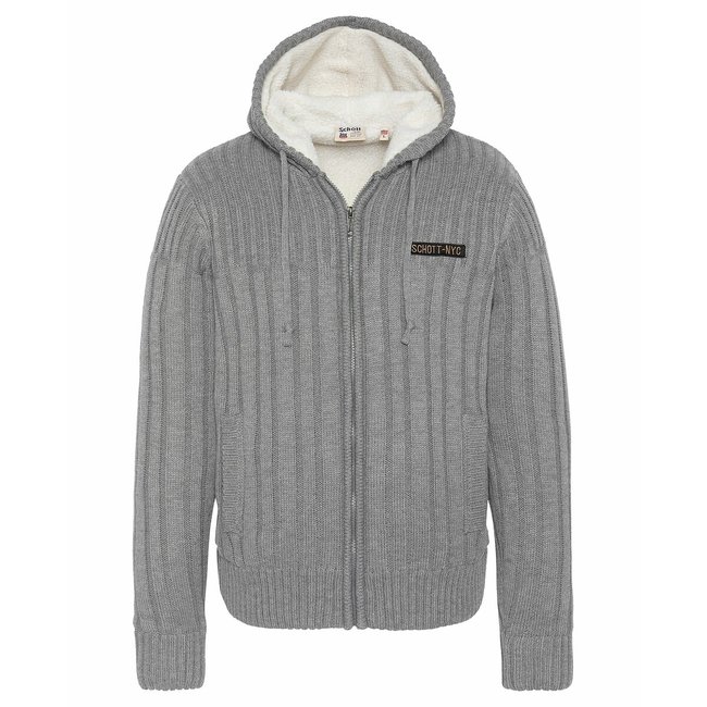 Gilet zippé chaud doublé polaire avec capuche - SCHOTT