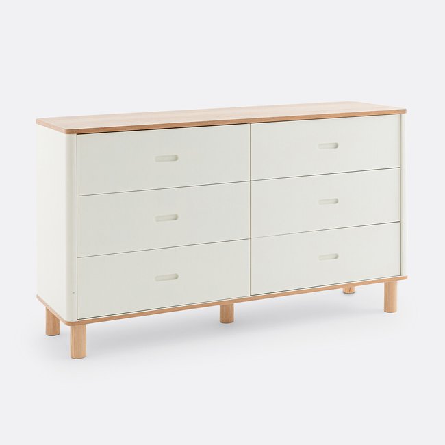Kommode Manoe mit 6 Schubladen eichefarben/weiss LA REDOUTE INTERIEURS