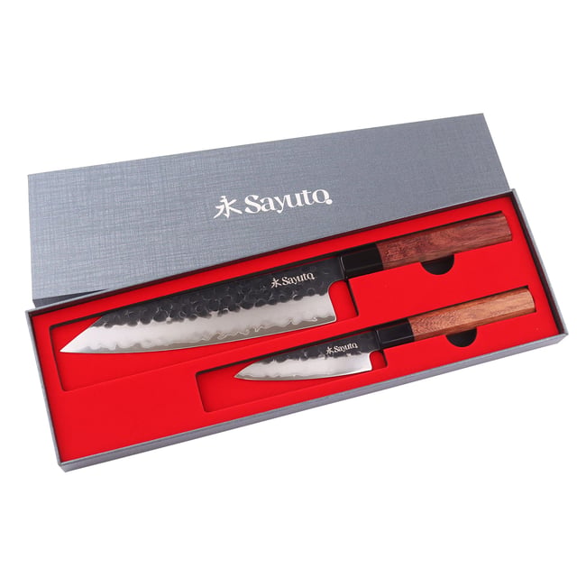 Set 2 couteaux Sequoia San Mai office et chef v002237 <span itemprop=