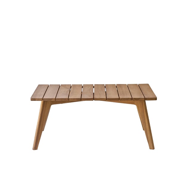 Table basse de jardin en teck massif  BARI naturel <span itemprop=