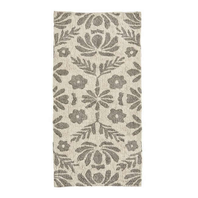 Tapis coton tufté Couleur gris <span itemprop=